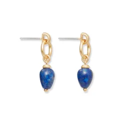 Etruscan Lapis Doorknocker Earrings Earrings