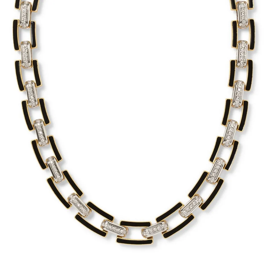 Sale European Buckle Enamel Collar Necklace Necklaces