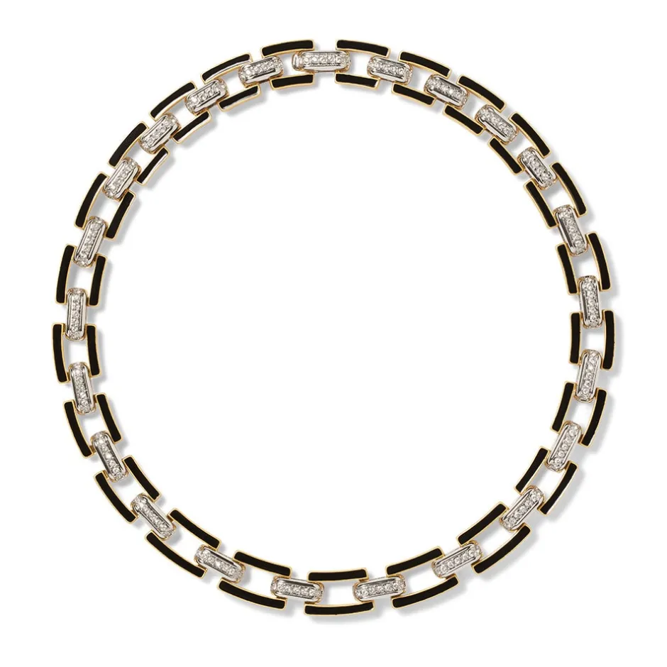 European Buckle Enamel Collar Necklace and Drop Earrings Set Jewelry Sets