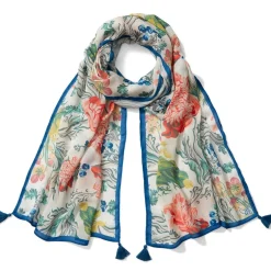 European Floral Shawl Scarves & Wraps