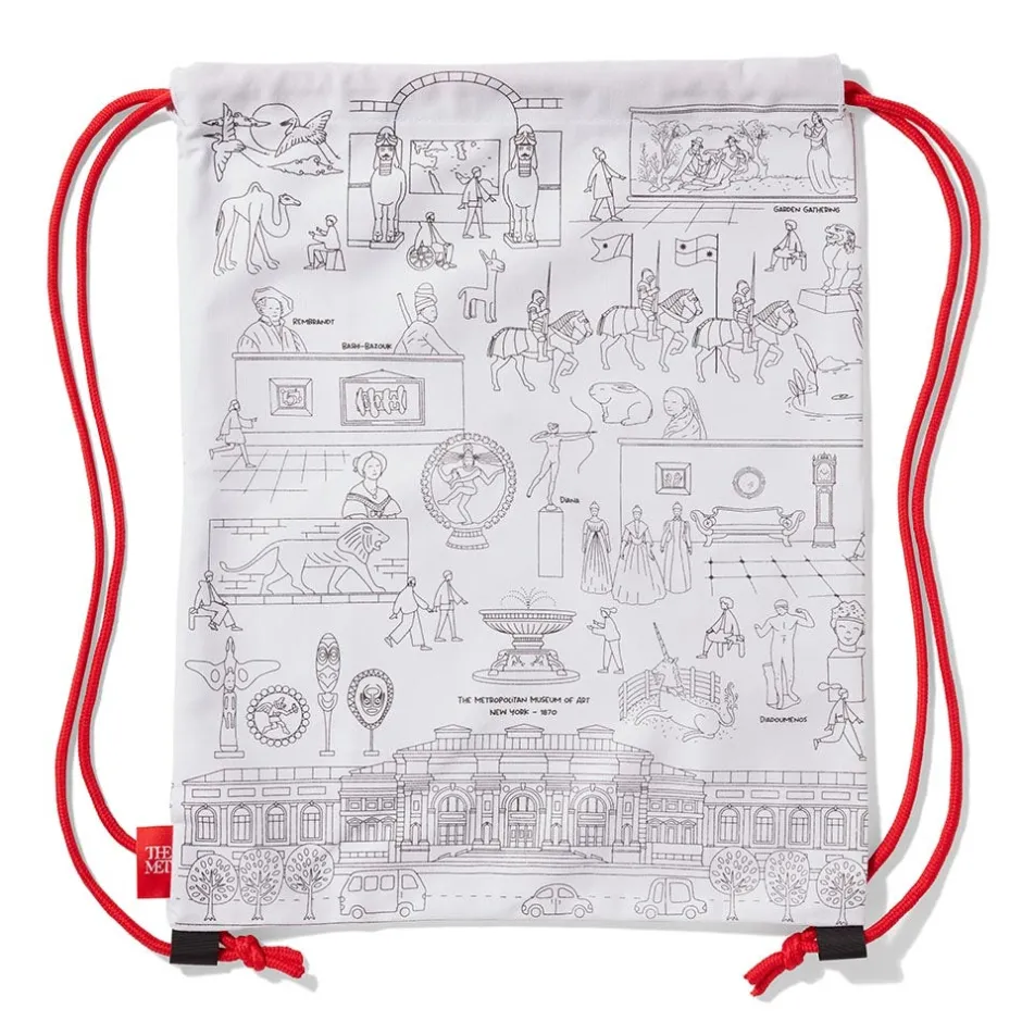 Favorite Galleries of The Met Color & Learn Washable Kids' Drawstring Backpack Art Supplies & Easels