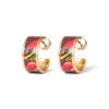 Outlet Favrile Tulip Enamel Hoop Earrings Earrings