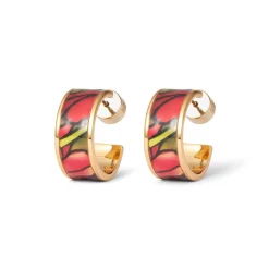 Outlet Favrile Tulip Enamel Hoop Earrings Earrings