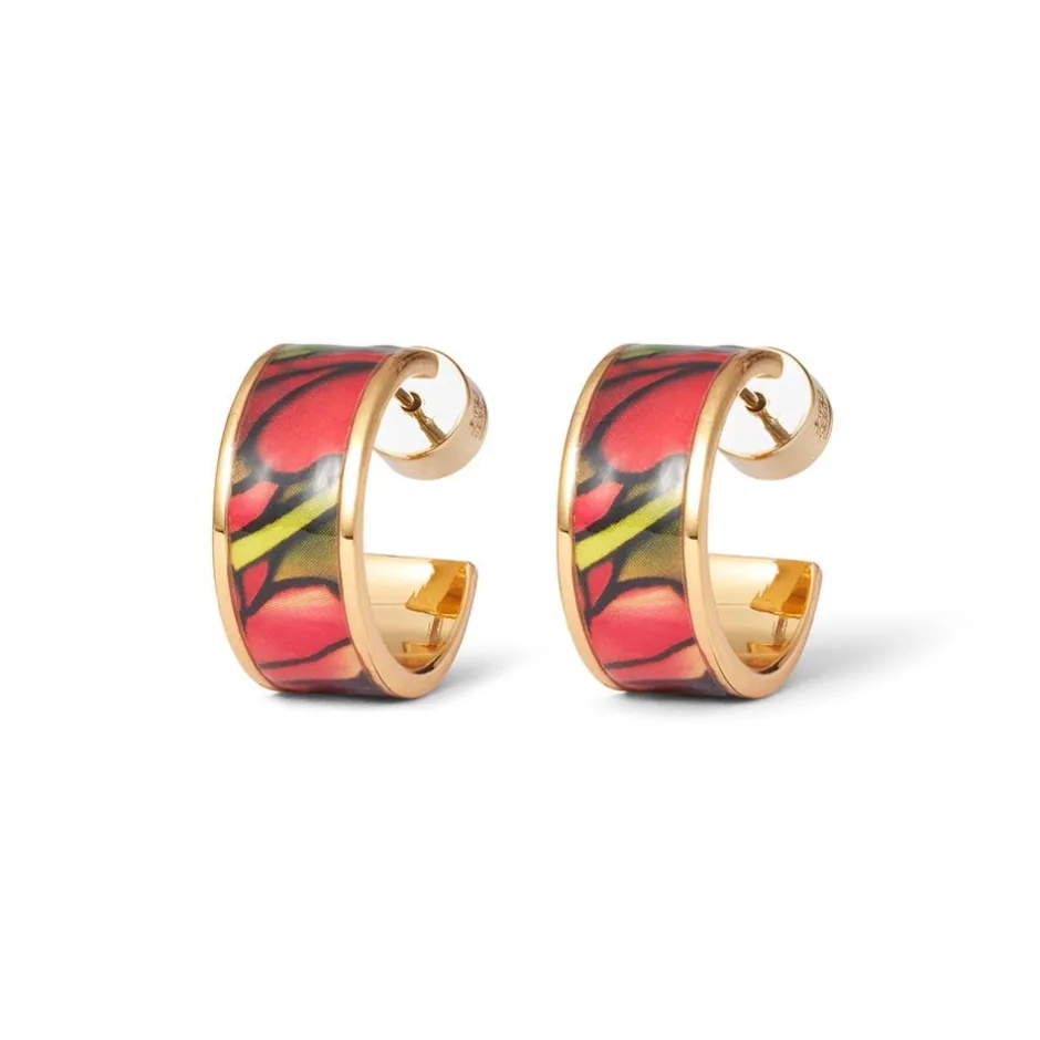 Outlet Favrile Tulip Enamel Hoop Earrings Earrings