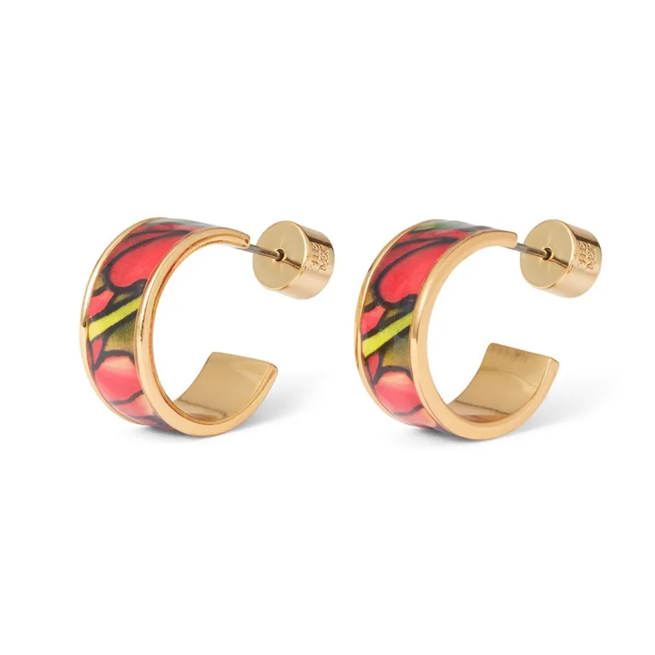 Outlet Favrile Tulip Enamel Hoop Earrings Earrings