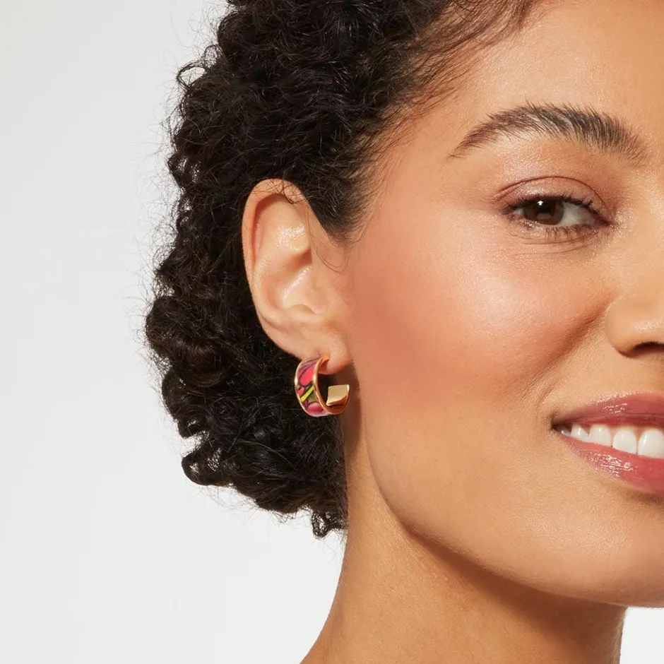 Outlet Favrile Tulip Enamel Hoop Earrings Earrings