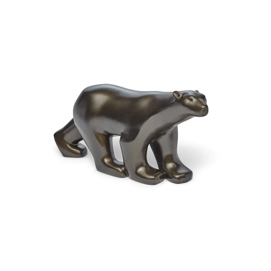 Clearance François Pompon: Polar Bear Small Black Sculpture Sculpture