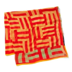 Sale Gee's Bend Kennedy Basket-Weave Oversize Square Scarf Scarves & Wraps