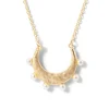 New Hammered Crescent Pearl Pendant Necklace Necklaces