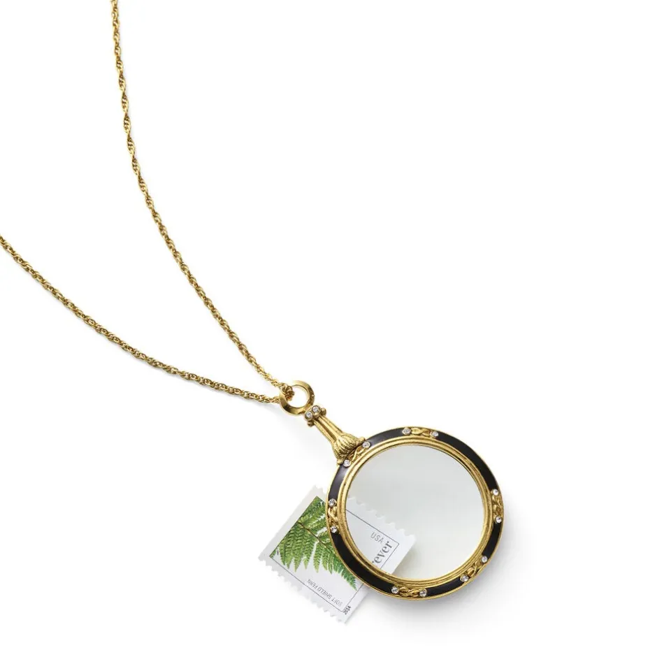 Online Hand-Enameled Magnifier Pendant Necklace Necklaces