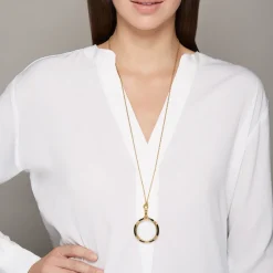 Online Hand-Enameled Magnifier Pendant Necklace Necklaces
