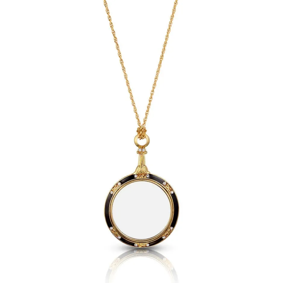 Online Hand-Enameled Magnifier Pendant Necklace Necklaces