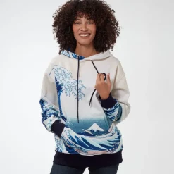 Clearance Hokusai Great Wave All-Over Print Unisex Hoodie Clothing