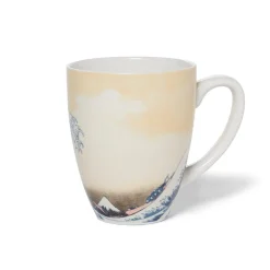 Clearance Hokusai Great Wave Covered Mug with Tea Infuser Tableware