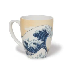 Clearance Hokusai Great Wave Covered Mug with Tea Infuser Tableware
