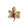 Sale Holly Berry Jade Brooch Pins & Brooches