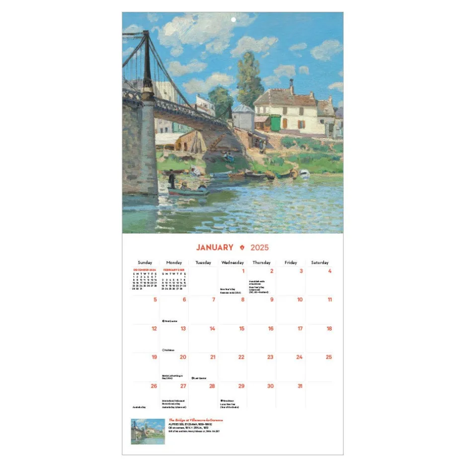 Hot Impressionism and Post-Impressionism Mini Wall Calendar 2025 Calendars