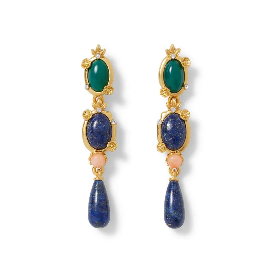 Online Japanese Imari Linear Drop Earrings Earrings