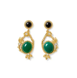 Japanese Imari Statement Drop Earrings Earrings