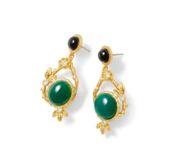 Japanese Imari Statement Drop Earrings Earrings
