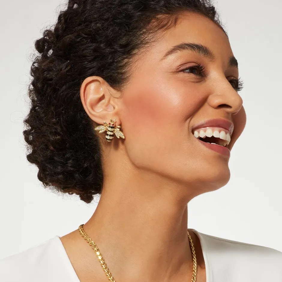Clearance Jeweled Bee Stud Earrings Earrings