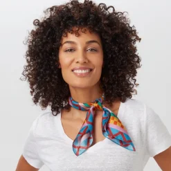 Sale Johnson Three Children Silk Neckerchief Scarves & Wraps