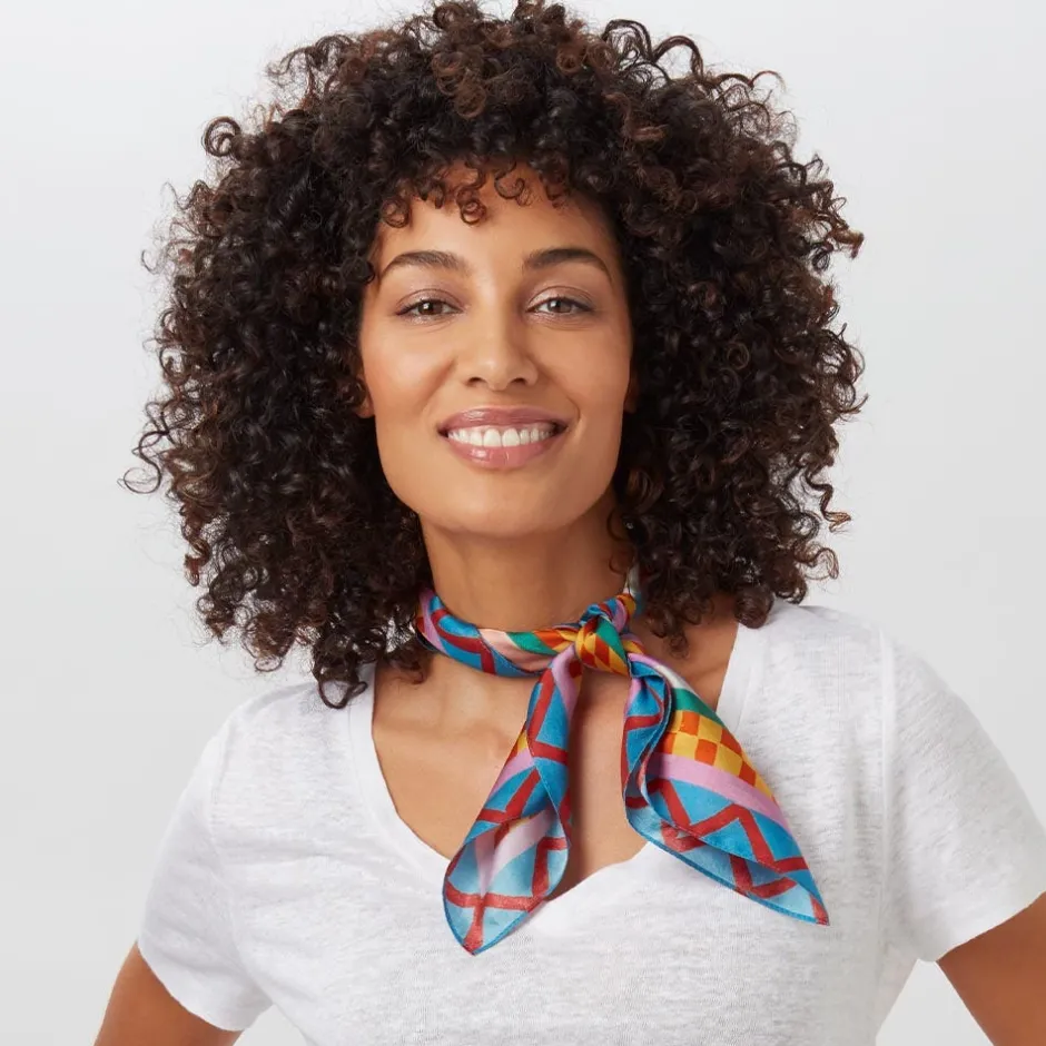 Sale Johnson Three Children Silk Neckerchief Scarves & Wraps