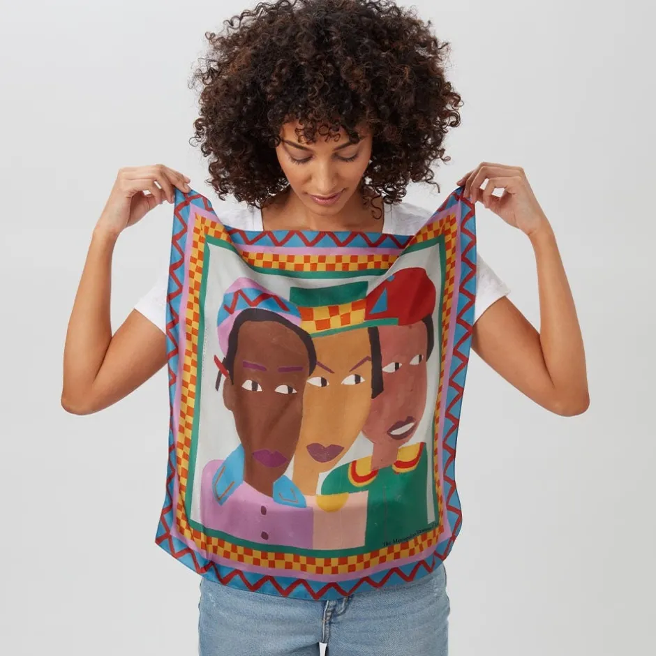 Sale Johnson Three Children Silk Neckerchief Scarves & Wraps