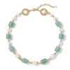 Discount Karavas Gems Large-Bead Aventurine and Pearl Necklace Necklaces