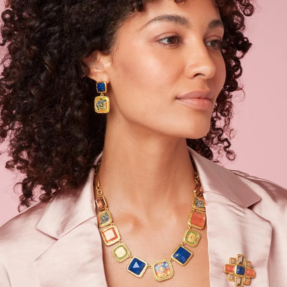 Hot Kashan Carpet Square Drop Earrings Earrings