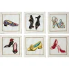 Best Kim Seybert Embroidered Shoes Linen Cocktail Napkin Set Tableware