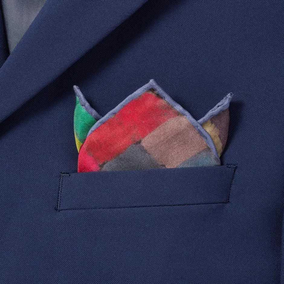 Klee May Picture Silk Pocket Square Small Accessories