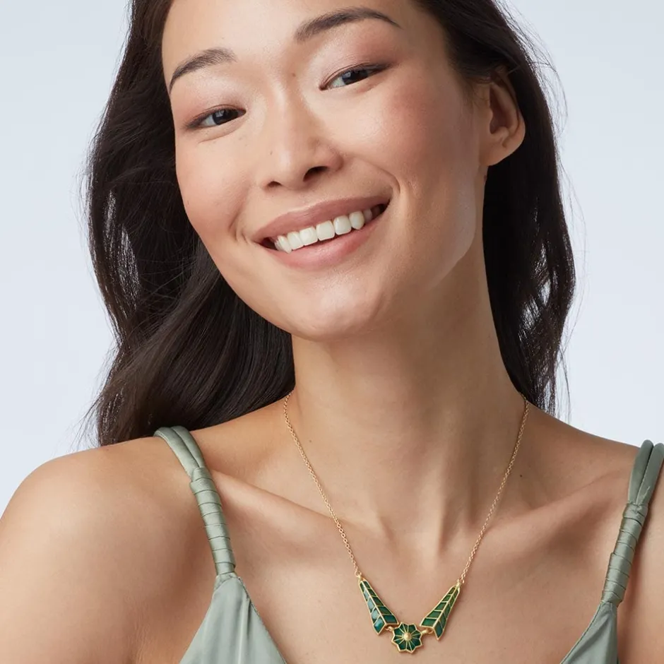 Online Lotus Pagoda Plique-à-Jour Pendant Necklace Necklaces