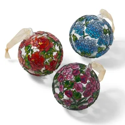 Sale Louis C. Tiffany Garden Landscape Cloisonné Ornament Set Ornaments