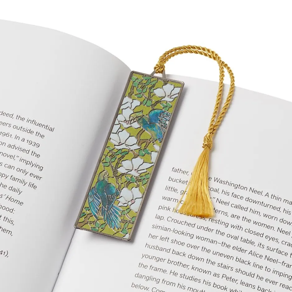 Online Louis C. Tiffany Hibiscus and Parrots Bookmark Office