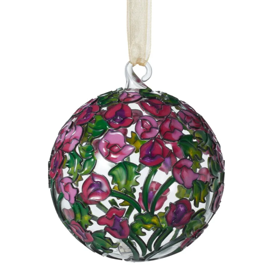 Louis C. Tiffany Hollyhocks Cloisonné Ornament Ornaments