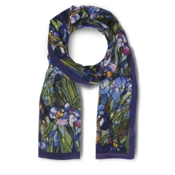 Best Louis C. Tiffany Irises Oblong Silk Scarf Scarves & Wraps