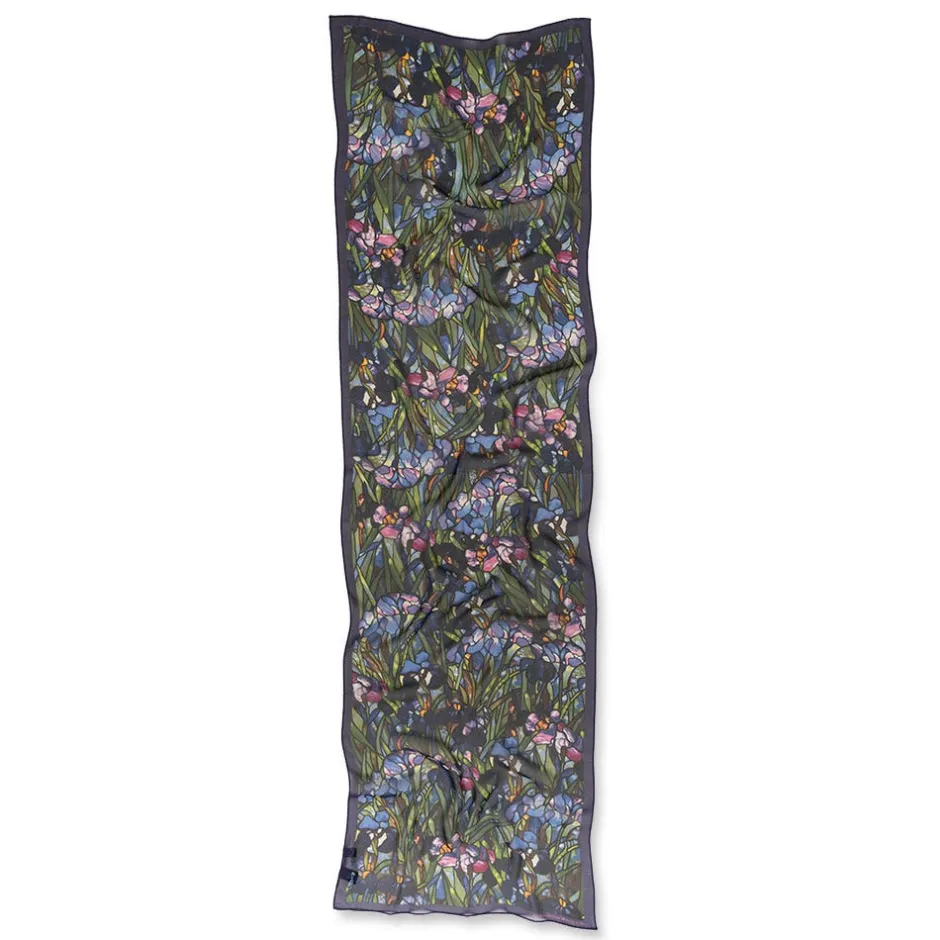 Best Louis C. Tiffany Irises Oblong Silk Scarf Scarves & Wraps