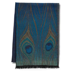 New Louis C. Tiffany Peacock Feather Wool-Blend Shawl Scarves & Wraps