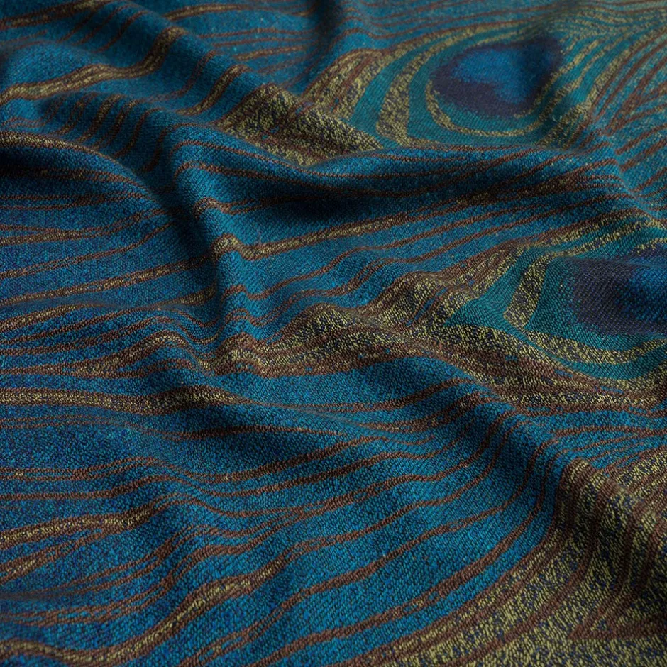 New Louis C. Tiffany Peacock Feather Wool-Blend Shawl Scarves & Wraps