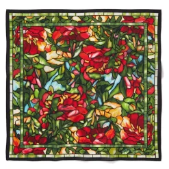 Discount Louis C. Tiffany Peonies Silk Neckerchief Scarves & Wraps