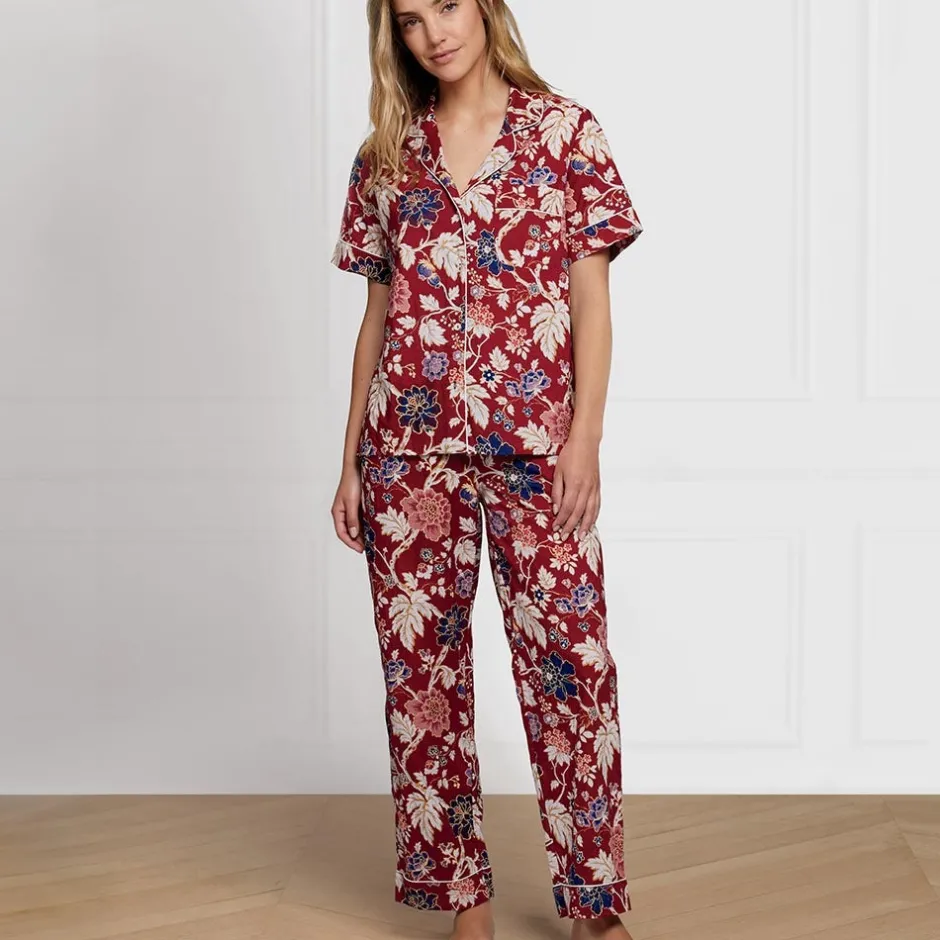 Lyon Floral Cotton Women's Pajamas Clothing