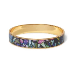Online Magnolias and Irises Enamel Bangle Bracelets