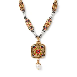 Discount Medieval Byzantine Statement Necklace and Drop Earrings Set Jewelry Sets