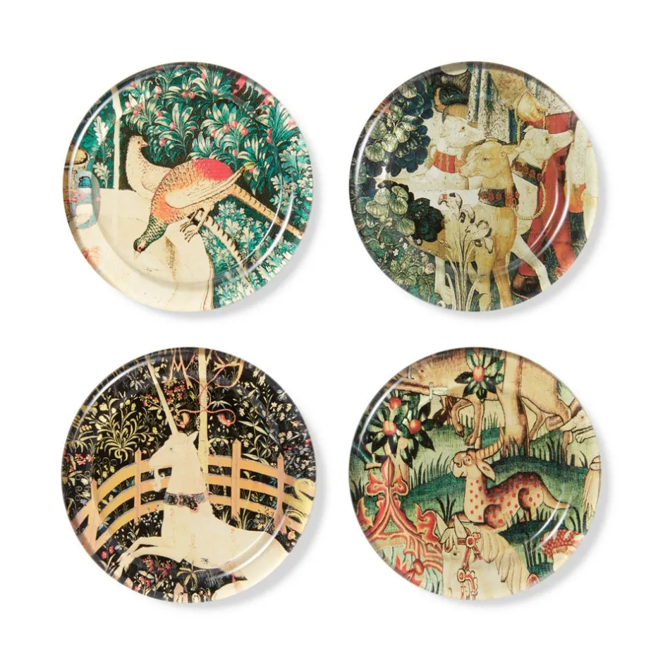 Outlet Medieval Creatures Glass Coasters Tableware