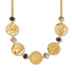 Outlet Mediterranean Coin Statement Necklace Necklaces