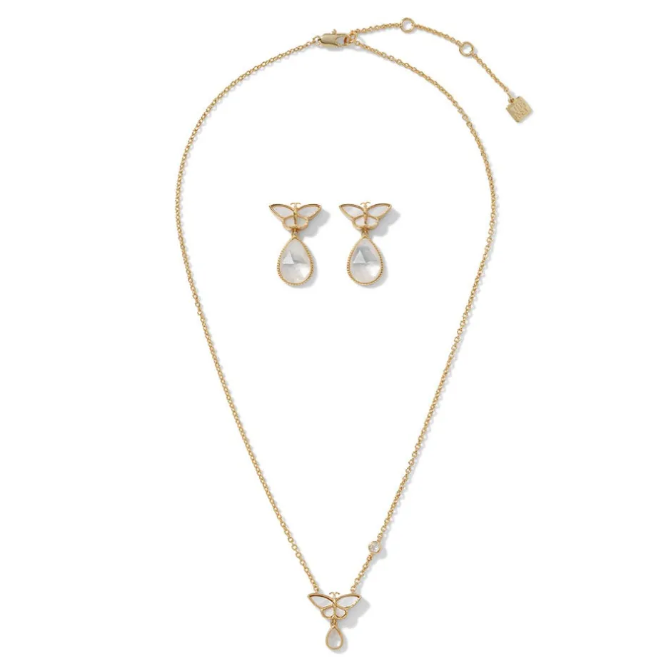 Online Meiji Butterfly Pendant Necklace and Drop Earrings Set Jewelry Sets