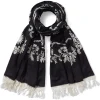 Outlet Met Florals Embroidered 50th Anniversary Shawl Scarves & Wraps