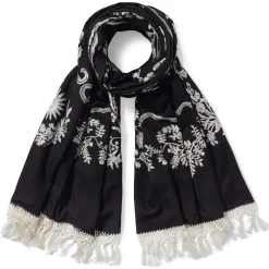 Outlet Met Florals Embroidered 50th Anniversary Shawl Scarves & Wraps