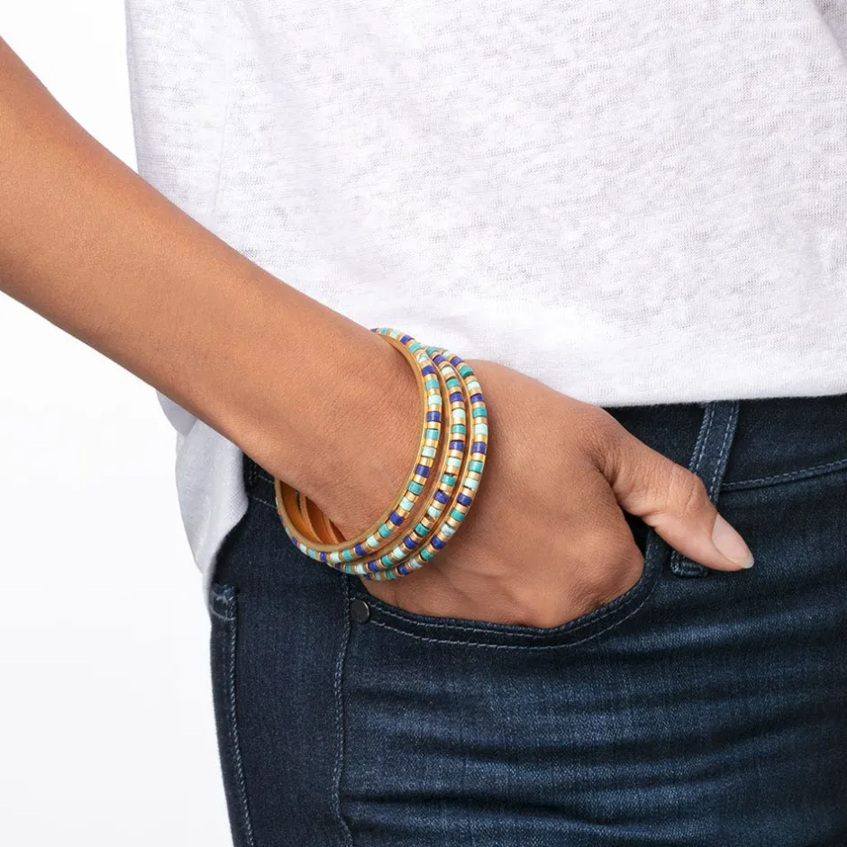Outlet Middle Kingdom Cylindrical Bead Bangles Bracelets